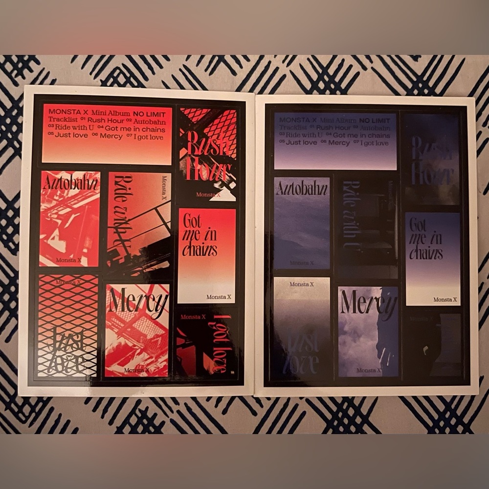 Monsta X - stickers from No Limit era